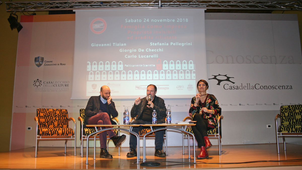 24 novembre - Giovanni Tizian e Stefania Pellegrini discutono con Carlo Lucarelli delle 'eredità rifiutate' dalle famiglie di 'ndrangheta